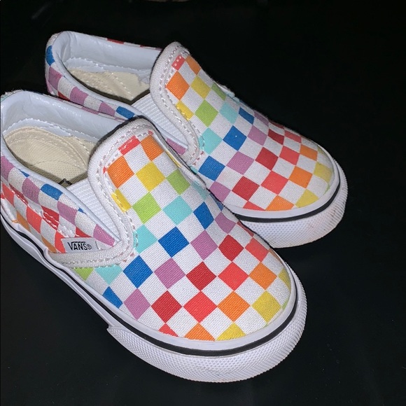 multi color vans toddler